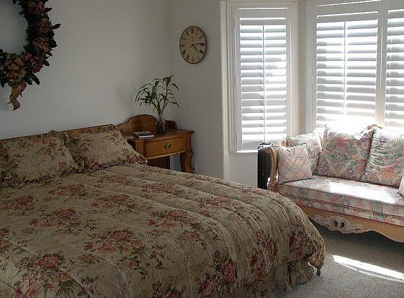Master bedroom, bay window.
