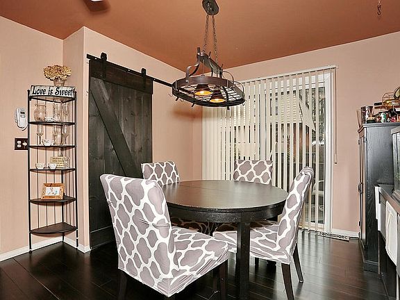 Dinette with barndoor pantry