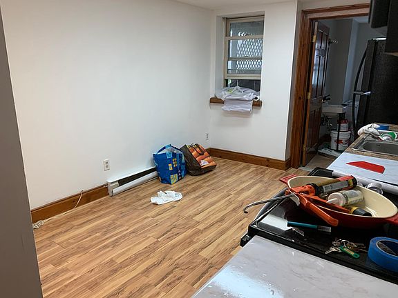 View into kitchen from entry hall.
