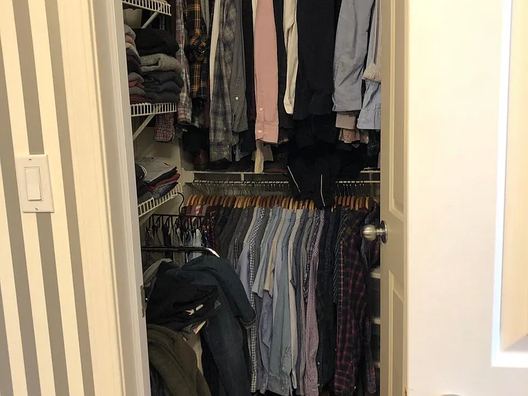 Master bedroom walk-in closet in