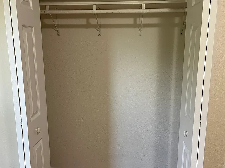 Standard size closet in one bedroom