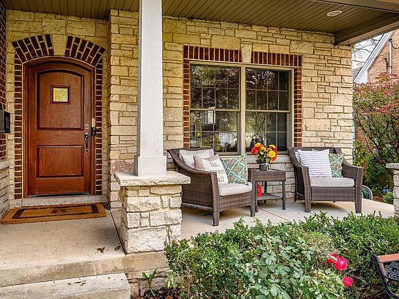 The covered front porch welcomes you