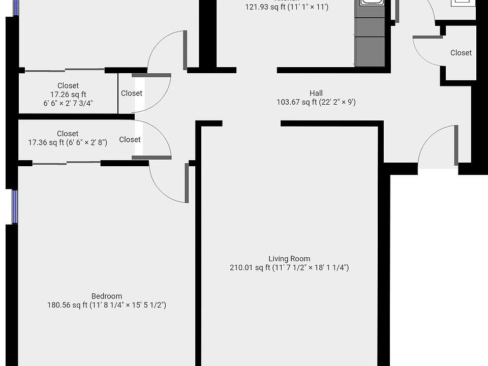 Floor plan, notice the closet space
