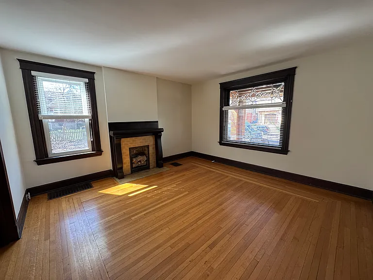 Living room with fireplace
