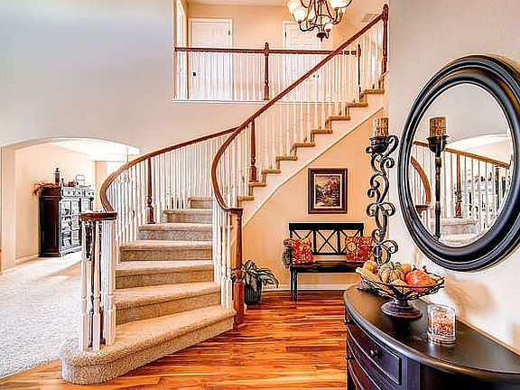 Dramatic Curved Staircase