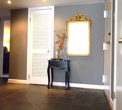 Hall, natural stone tile