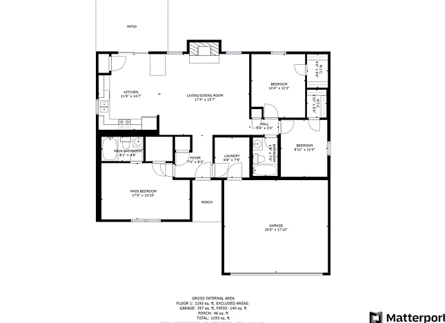 3 bed, 2.0 bath, 1200 sqft, $1,595 — Photo 2