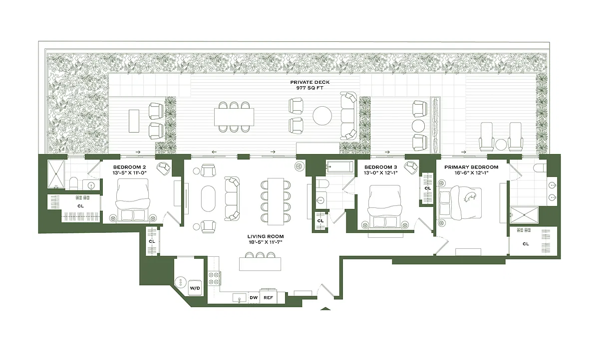 Floor plan 3 Bed/3 Bath-C3