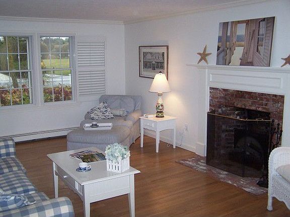 fireplaced living room