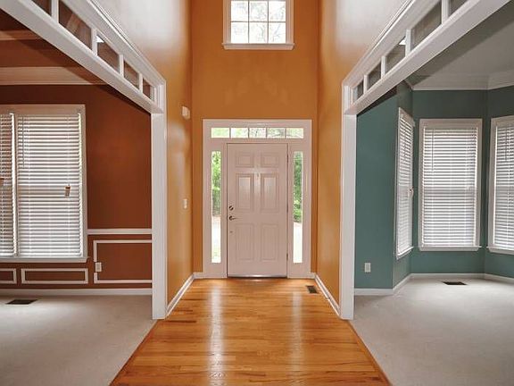 Two Story Foyer with hardwood