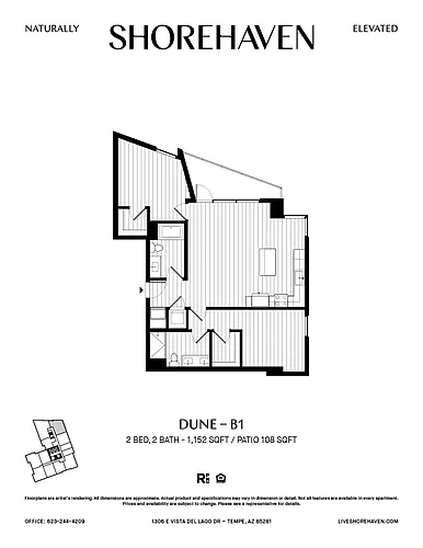 Floor plan Dune - B1