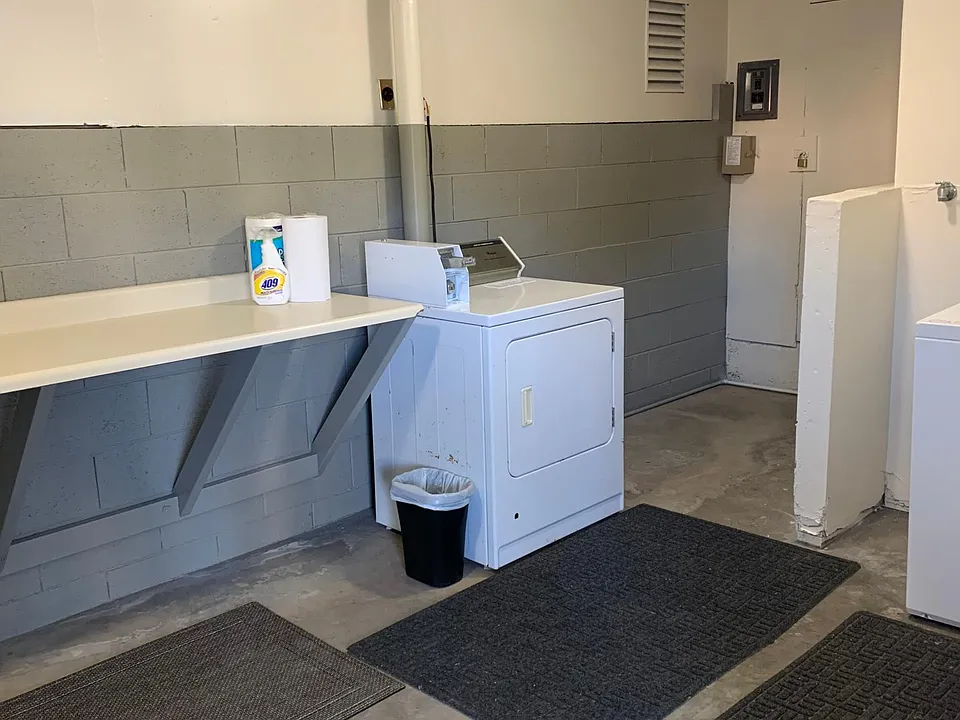 laundry room for the building