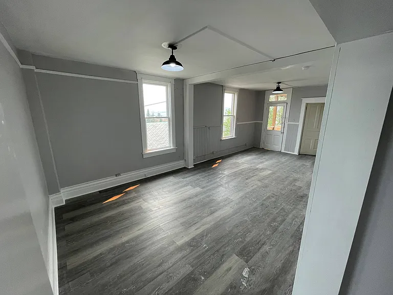 double-sized open concept living room