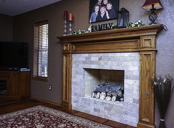 Wood burning fireplace for chilly nights