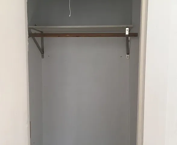 Smaller closet in the bedroom 
Not much room in the two closets.