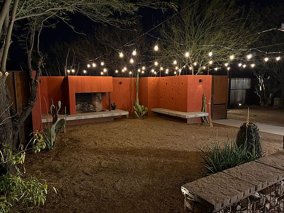 Exterior fireplace