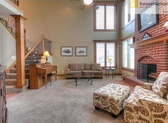 Great room with fireplace