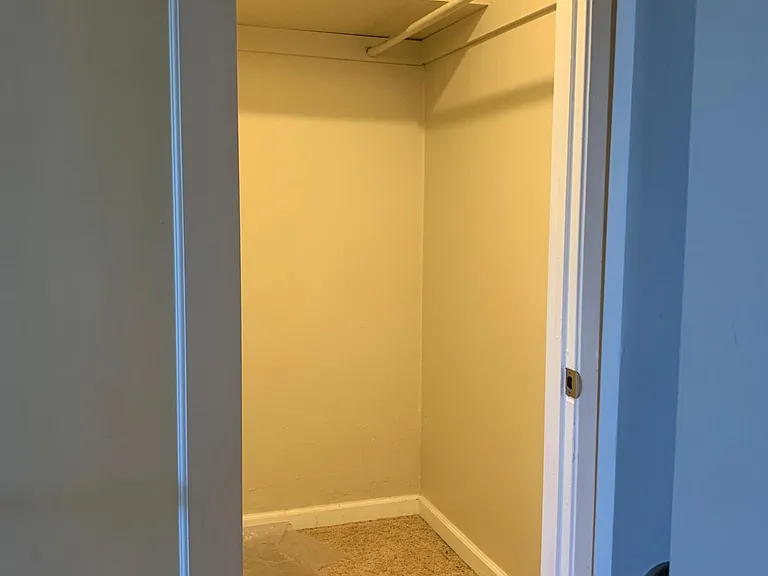 walk-in closet in larger bedroom