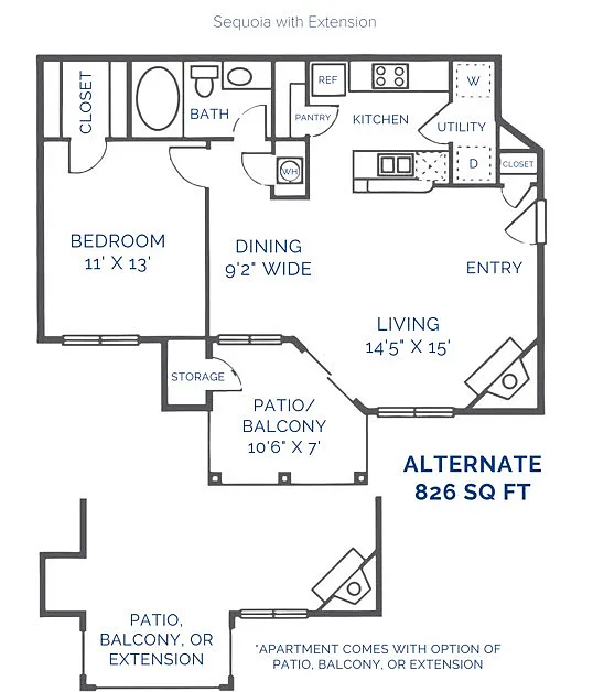 Floor plan Sequoia w Extension