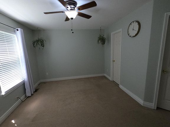 Master bedroom has a walk-in closet and private bath