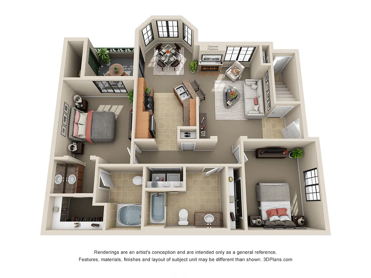Floor plan Queen with Carport