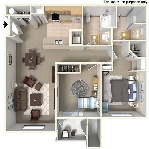 Floor plan INT MERIDIAN 1055SF