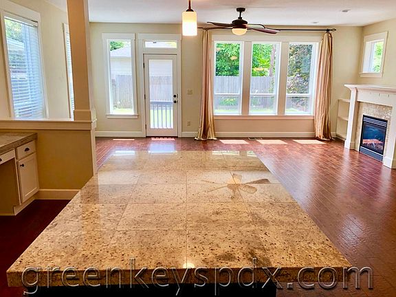 Granite tile island