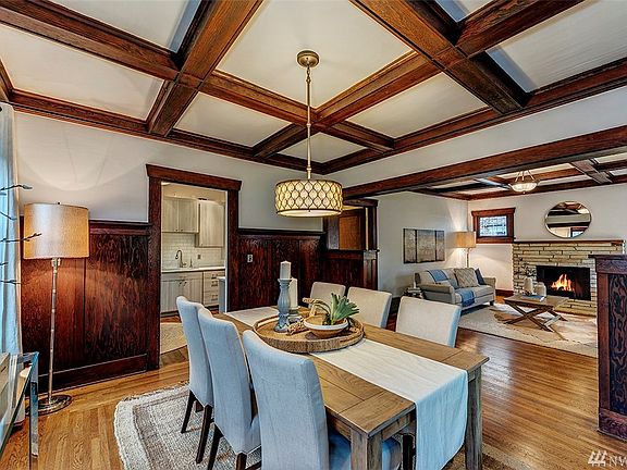 View of the dining room and living room