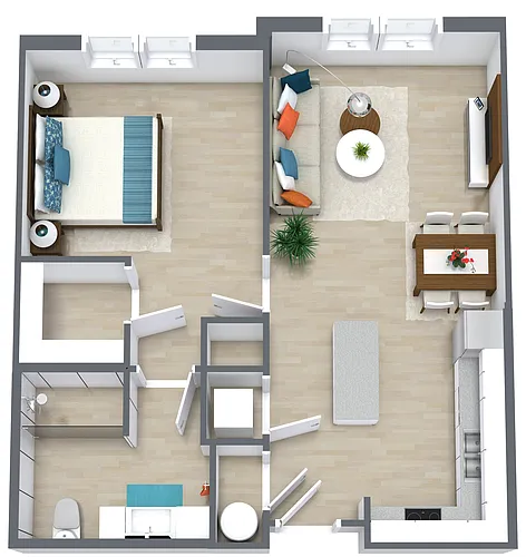 Floor plan One Bed\One Bath