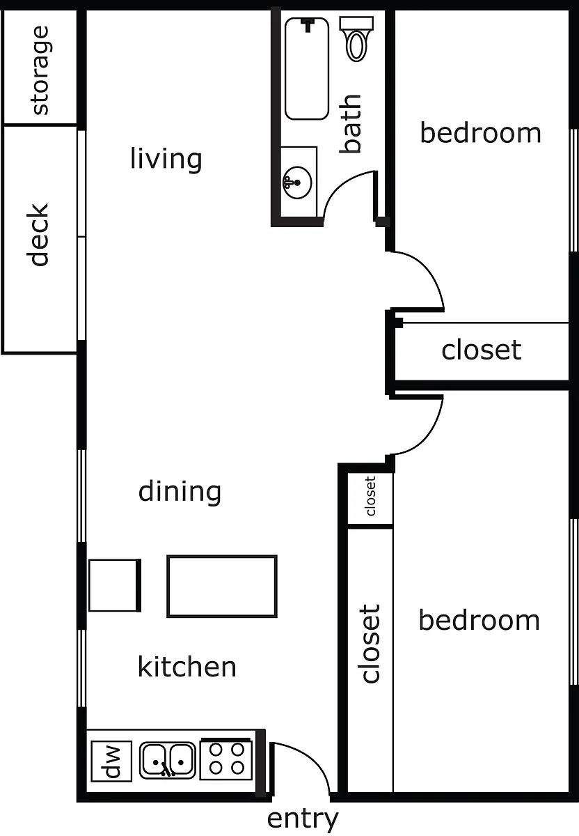 Floor plan 2 Bed