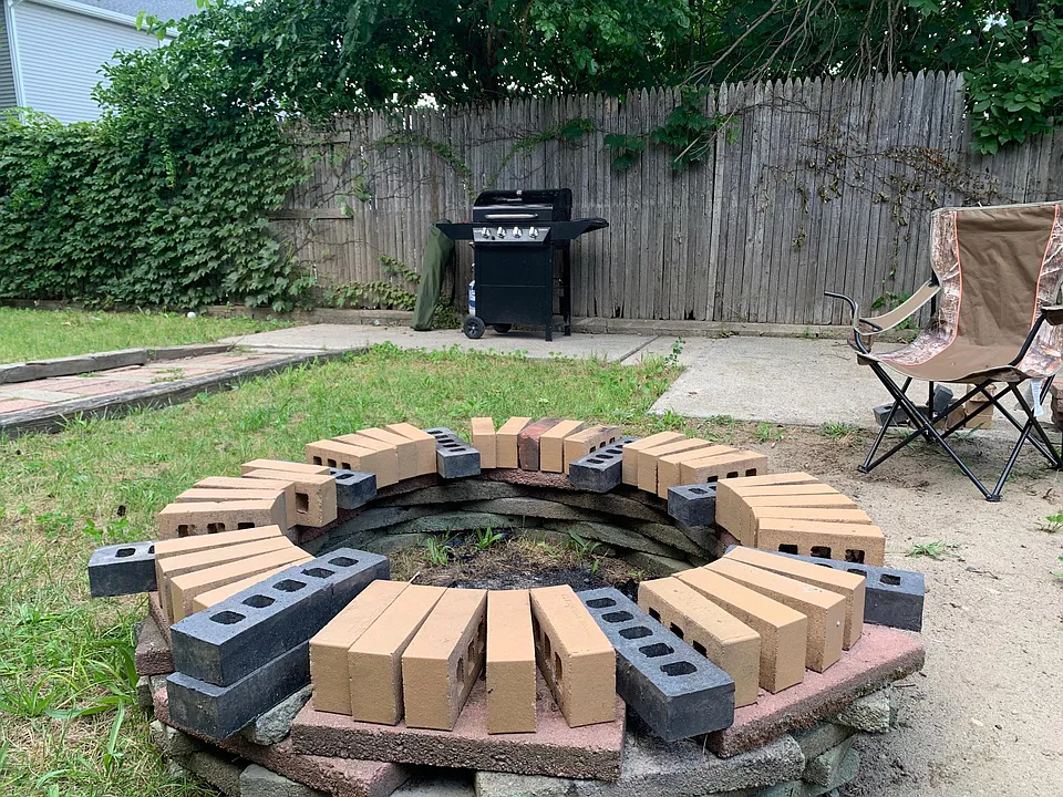 Communal fire pit and grill