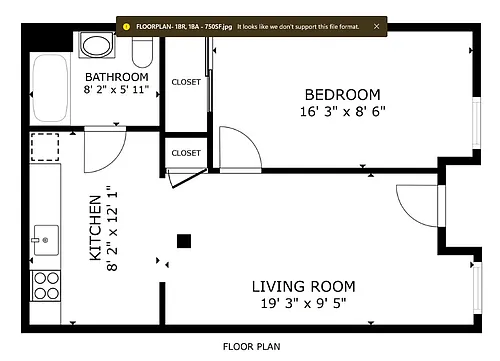 Floor plan 1 X 1