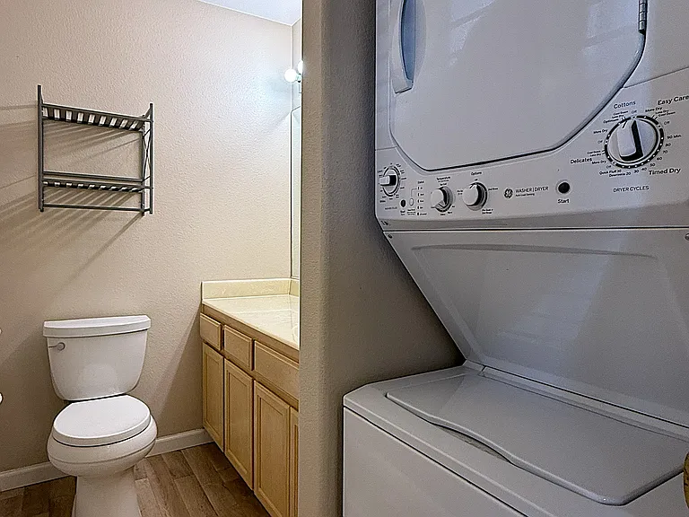 Half Bath with Laundry Area