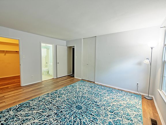 Master bedroom with large walk-in closet