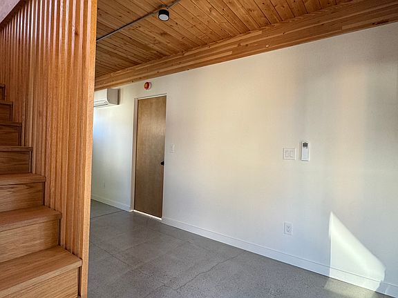 Main floor featured polished concrete flooring