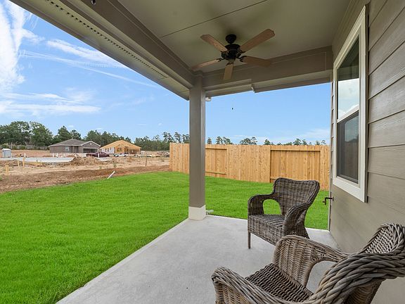 Covered patio for relaxing