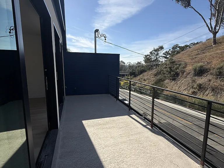 Private balcony off living room