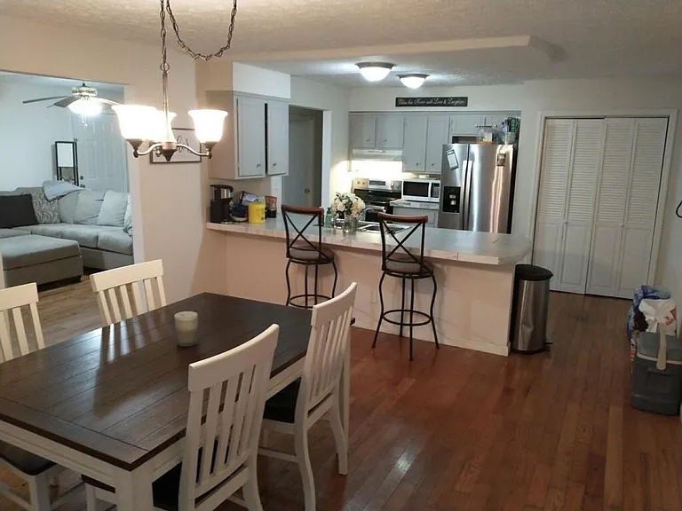 Dining area and kitchen