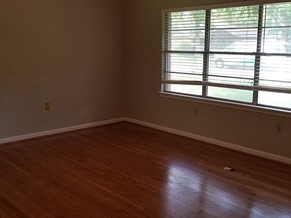 Living room with wood floors