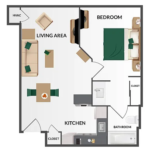 Floor plan 1 Bedroom