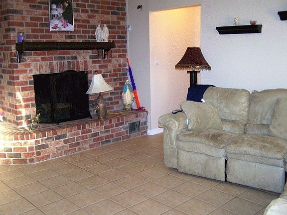 Wood burning fireplace