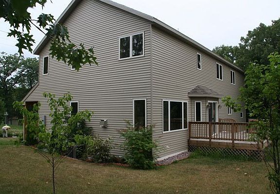 Back, finished deck, very private