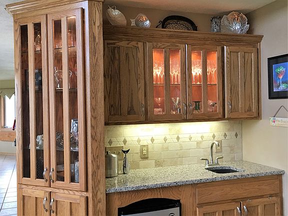 Wet bar in living room