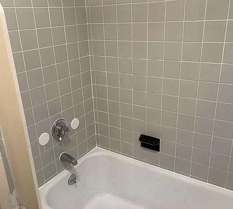 Tub and shower with ceramic tile