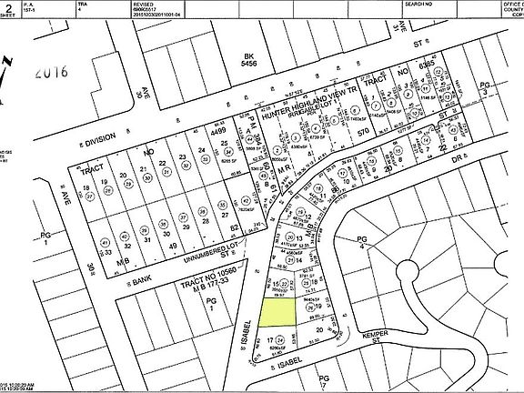 1961 Isabel St Plat Map