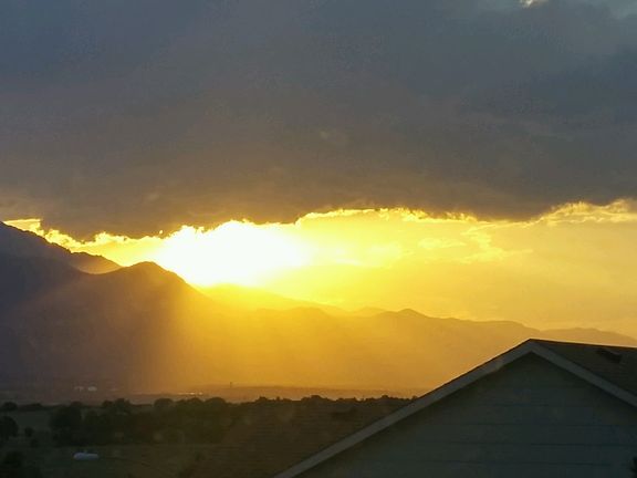 Sunset from upstairs bedroom