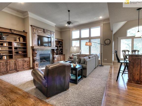 Open floor plan with tall ceilings