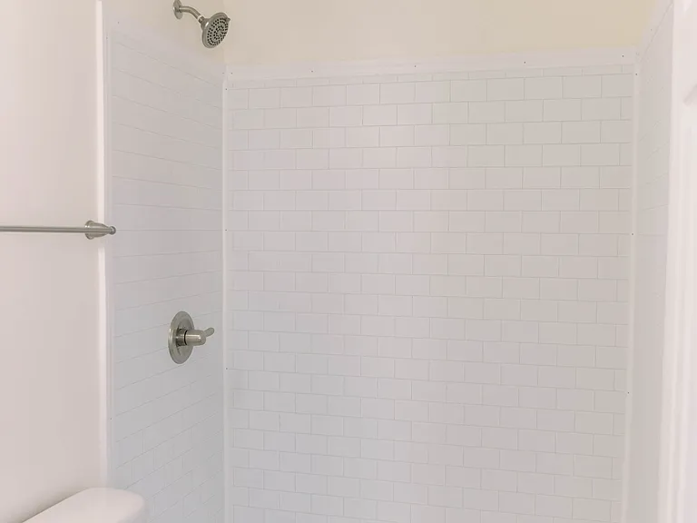 Walk-in showers are a great feature.