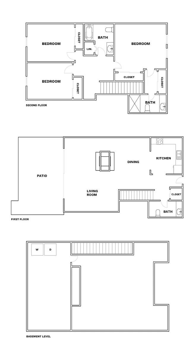 Floor plan Del Mar Renovated | 3 Bed | 2.5 Bath