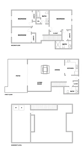 Floor plan Del Mar Renovated | 3 Bed | 2.5 Bath